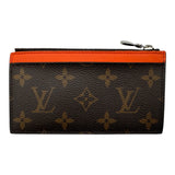 ルイ・ヴィトン LOUIS VUITTON コイン・カードホルダー M82909 ブラウン/オレンジ モノグラムマカサー/レザー レディース コインケース