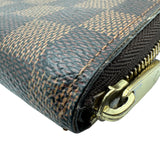 ルイ・ヴィトン LOUIS VUITTON ジッピー コインパース N63070 ブラウン ダミエ/レザー レディース コインケース
