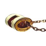 エルメス HERMES ポップH ミニネックレス アイボリー/ゴールド メタル エナメル ペンダント アクセサリー レディース
