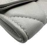 シャネル CHANEL CHANEL19 フラップコインパース AP1787 31番台 グレー ゴールド/シルバー金具 シャイニーラムスキン レディース ショルダーバッグ