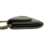 シャネル CHANEL CHANEL19 フラップコインパース AP1787 31番台 グレー ゴールド/シルバー金具 シャイニーラムスキン レディース ショルダーバッグ