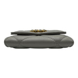 シャネル CHANEL CHANEL19 フラップコインパース AP1787 31番台 グレー ゴールド/シルバー金具 シャイニーラムスキン レディース ショルダーバッグ