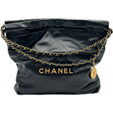 シャネル CHANEL CHANEL22 スモール AS3260 ブラック ゴールド金具 カーフスキン レディース ショルダーバッグ