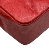 シャネル CHANEL ダイアナ25 A01165 2番台 レッド ゴールド金具 キャビアスキン レディース ショルダーバッグ
