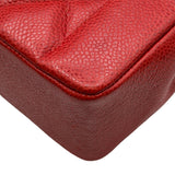 シャネル CHANEL ダイアナ25 A01165 2番台 レッド ゴールド金具 キャビアスキン レディース ショルダーバッグ