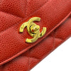 シャネル CHANEL ダイアナ25 A01165 2番台 レッド ゴールド金具 キャビアスキン レディース ショルダーバッグ