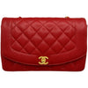 シャネル CHANEL ダイアナ25 A01165 2番台 レッド ゴールド金具 キャビアスキン レディース ショルダーバッグ