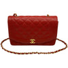シャネル CHANEL ダイアナ25 A01165 2番台 レッド ゴールド金具 キャビアスキン レディース ショルダーバッグ