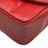 シャネル CHANEL ダイアナ25 A01165 2番台 レッド ゴールド金具 キャビアスキン レディース ショルダーバッグ
