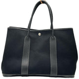 エルメス HERMES ガーデンパーティPM T刻印 ブラック シルバー金具 トワル レディース ハンドバッグ