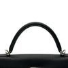エルメス HERMES ケリー32 内縫い T刻印 ブラック シルバー金具 トゴ レディース ショルダーバッグ