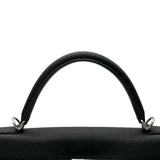 エルメス HERMES ケリー32 内縫い T刻印 ブラック シルバー金具 トゴ レディース ショルダーバッグ