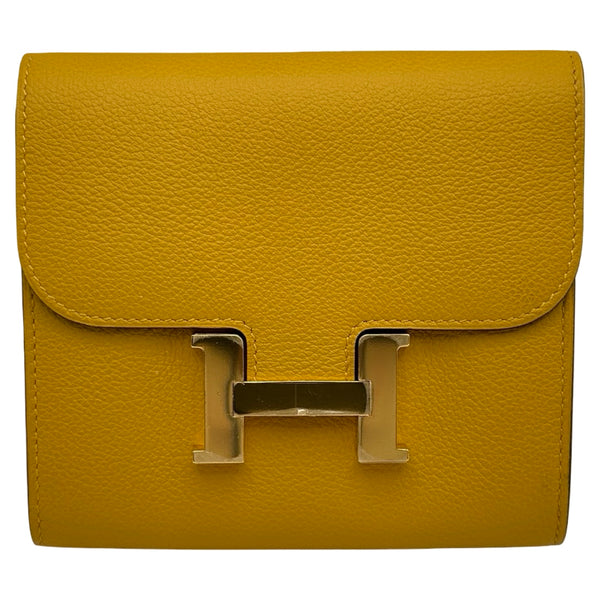 エルメス HERMES コンスタンスコンパクトウォレット C刻印 ジョーヌ