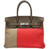 エルメス HERMES バーキン30 カザック P刻印 アルジル/エトゥープ/ローズジャイプール マットシルバー金具 トリヨン/スイフト レディース ハンドバッグ