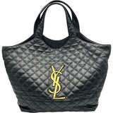 サンローラン SAINT LAURENT イカール マキシ 698651 ブラック レザー レディース ショルダーバッグ