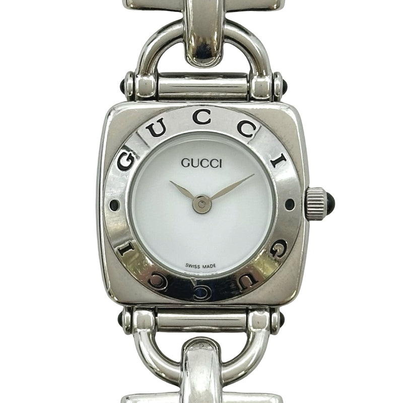 グッチ GUCCI ホースビット 6300L ホワイト ステンレススチール