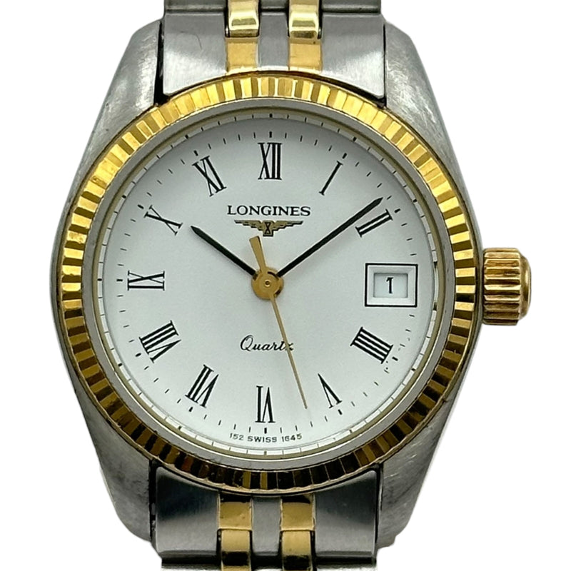 s*o様 C203 LONGINES レディース 腕時計 クォーツ ゴールド ロンジン LONGINES レディースウォッチ ホワイト ゴールドプレーテッド