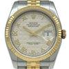 ロレックス ROLEX デイトジャスト36 116233 アイボリー ピラミッド ゴールド/ステンレススチール 自動巻き メンズ 腕時計