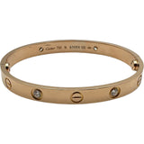 カルティエ Cartier ラブブレス4Pダイヤ ピンクゴールド 750 ダイヤモンド ジュエリー