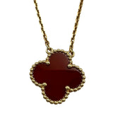 ヴァンクリーフ＆アーペル Van Cleef & Arpels ヴィンテージアルハンブラネックレス ゴールド Au750 カーネリアン ジュエリー