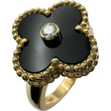 ヴァンクリーフ＆アーペル Van Cleef & Arpels ヴィンテージアルハンブラリング ゴールド Au750 ダイヤモンド オニキス ジュエリー