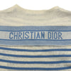 クリスチャン・ディオール Christian Dior カシミヤ混セーラーカラーニットセーター 214S27AM720 ブルー リネン/カシミヤ レディース セーター