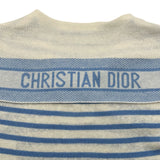 クリスチャン・ディオール Christian Dior カシミヤ混セーラーカラーニットセーター 214S27AM720 ブルー リネン/カシミヤ レディース セーター