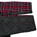 クリスチャン・ディオール Christian Dior チェック切替カナージュキルティングジャケット 351C16A1463 ボルドー ウール レディース その他トップス