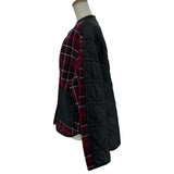 クリスチャン・ディオール Christian Dior チェック切替カナージュキルティングジャケット 351C16A1463 ボルドー ウール レディース その他トップス