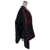 クリスチャン・ディオール Christian Dior チェック切替カナージュキルティングジャケット 351C16A1463 ボルドー ウール レディース その他トップス