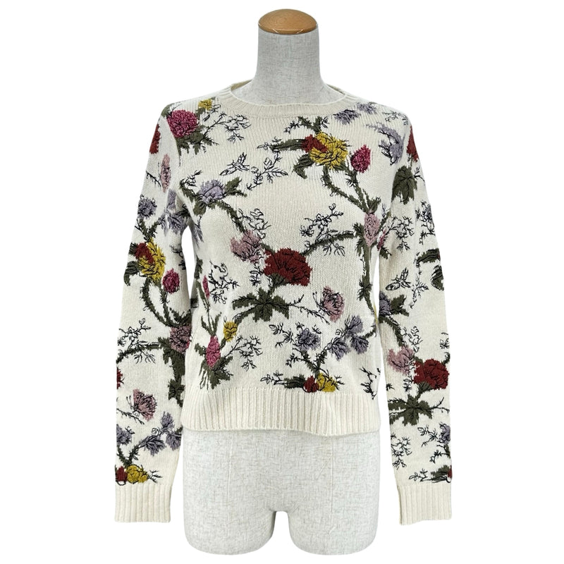クリスチャン・ディオール Christian Dior フローラル柄ニットセーター