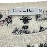 クリスチャン・ディオール Christian Dior フローラル柄ニットセーター 314S57BM009 ホワイト カシミヤ レディース セーター