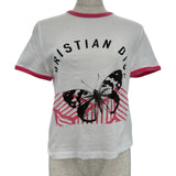 クリスチャン・ディオール Christian Dior D JUNGLE ロゴプリント半袖Ｔシャツ 223T18A4499 ホワイト コットン レディース 半袖Ｔシャツ