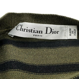 クリスチャン・ディオール Christian Dior JADIOR 8 半袖ニットセーター 854S57AM602 カーキ シルク レディース ニット