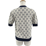 グッチ GUCCI GG総柄ラメジャガード半袖ニットセーター 692717 ホワイト コットン レディース セーター