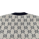 グッチ GUCCI GG総柄ラメジャガード半袖ニットセーター 692717 ホワイト コットン レディース セーター