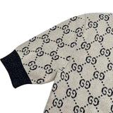 グッチ GUCCI GG総柄ラメジャガード半袖ニットセーター 692717 ホワイト コットン レディース セーター