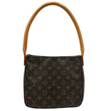 ルイ・ヴィトン LOUIS VUITTON ルーピングMM M51146 ブラウン モノグラム・レザー レディース トートバッグ