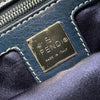 フェンディ FENDI ズッキーノ ハーフムーンバッグ ブルー ナイロンジャガード/レザー レディース ショルダーバッグ