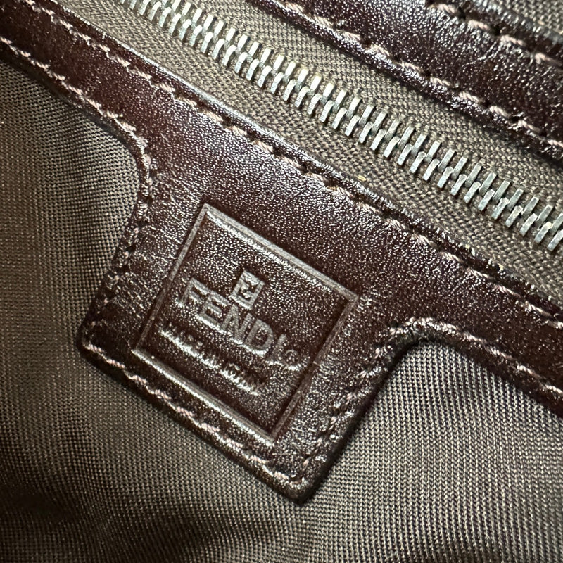 フェンディ FENDI ズッカ マンマバケット ブラウン ナイロンジャガード