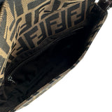 フェンディ FENDI ズッカ マンマバケット ブラウン ナイロンジャガード/レザー レディース ショルダーバッグ