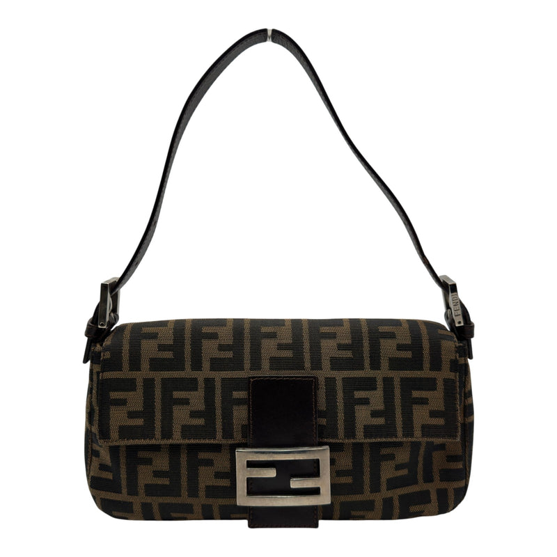 フェンディマンマバケット ズッカ ショルダーバッグ ブラウン 保存袋付き フェンディ FENDI ズッカ マンマバケット ブラウン ナイロンジャガード