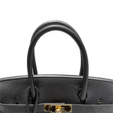 エルメス HERMES バーキン30 K刻 ブラック　ゴールド金具 トゴ レディース ハンドバッグ