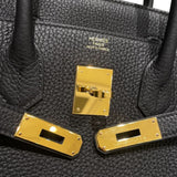 エルメス HERMES バーキン30 K刻 ブラック　ゴールド金具 トゴ レディース ハンドバッグ