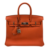 エルメス HERMES バーキン25 T刻 カプシーヌ シルバー金具 トゴ レディース ハンドバッグ