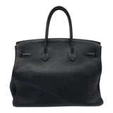 エルメス HERMES バーキン35 □K刻 ブラック シルバー金具 トリヨン レディース ハンドバッグ