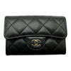 シャネル CHANEL クラシックフラップカードケース AP0214 ブラック ゴールド金具 キャビアスキン レディース カードケース