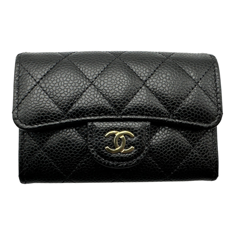 シャネル CHANEL クラシックフラップカードケース AP0214 ブラック