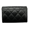 シャネル CHANEL クラシックフラップカードケース AP0214 ブラック ゴールド金具 キャビアスキン レディース カードケース