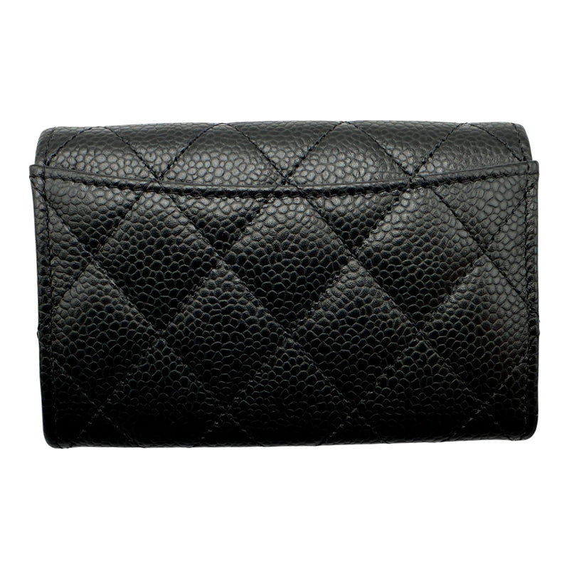 最終価格◆新品◆CHANEL クラシック　フラップカードケース　オールブラック シャネル CHANEL クラシックフラップカードケース AP0214 ブラック